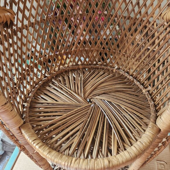 Vintage Boho Wicker Doll/Plant Stand Chair - Picture 2 of 11